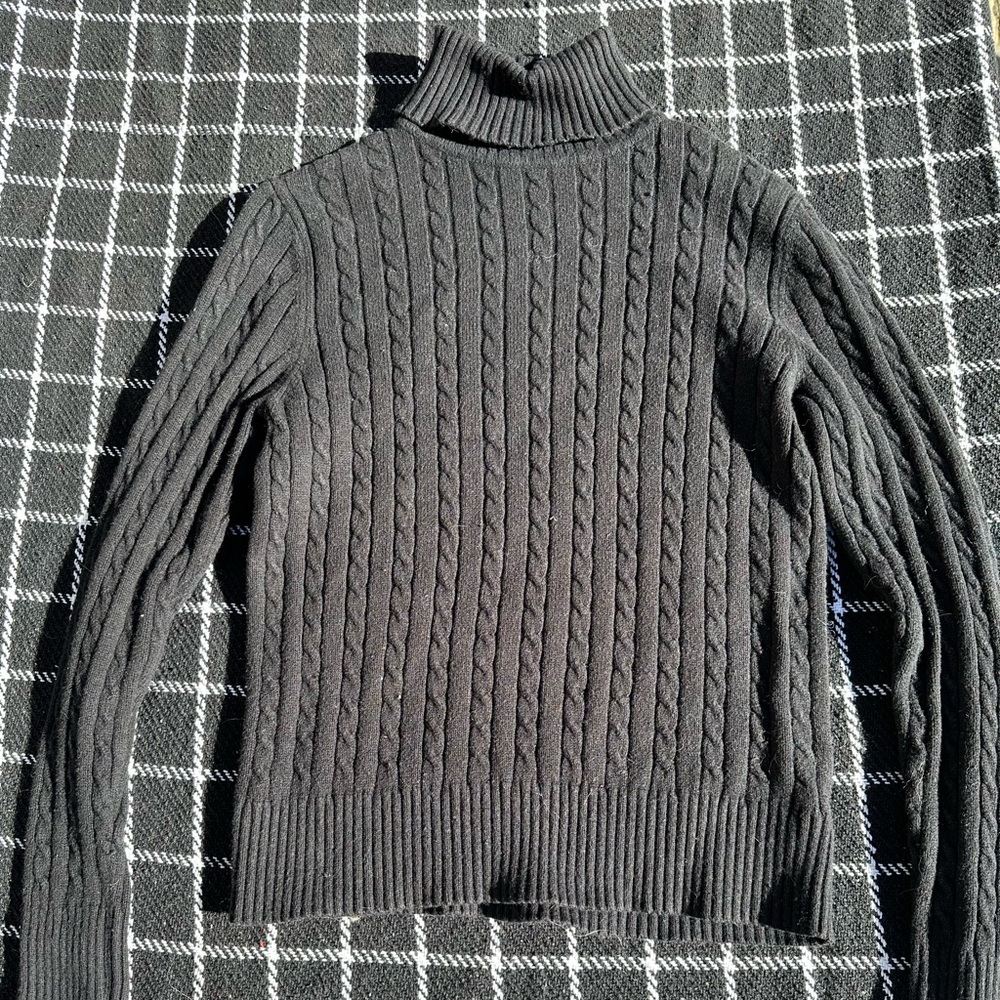 Eddie Bauer knit wool turtleneck sweater rare rabbit wool
